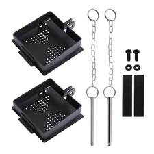 Black 2pcs 4'' x 4'' Square RV Bumper End Caps Kit for RV Camper Trailer