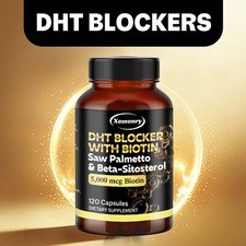 DHT Blocker Capsules - Saw Palmetto, Biotin,Beta-sitosterol - Boosts Hair Growth