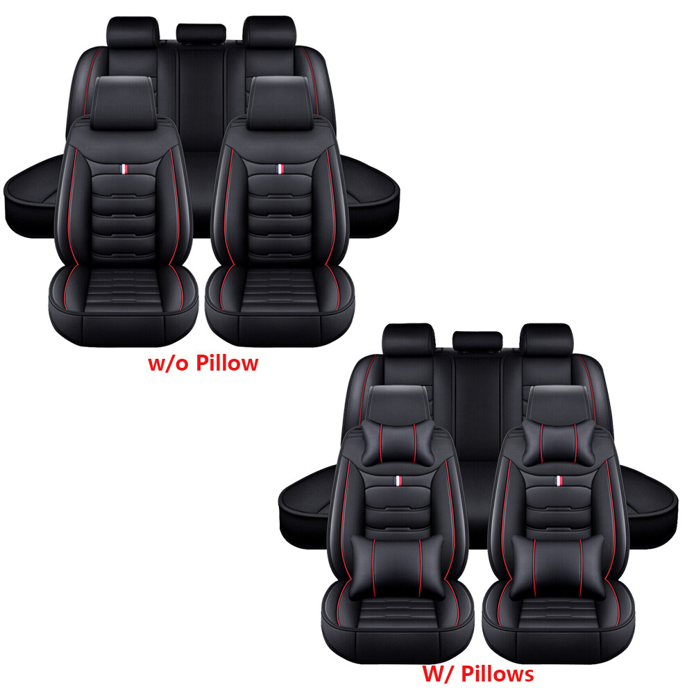 For Honda Accord Car Seat Covers Full Set 5-Seater Front + Rear Leather Cushion