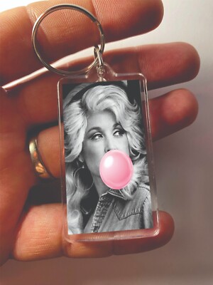 Dolly Parton Keychain Country Music Star Coat Of Many Colors