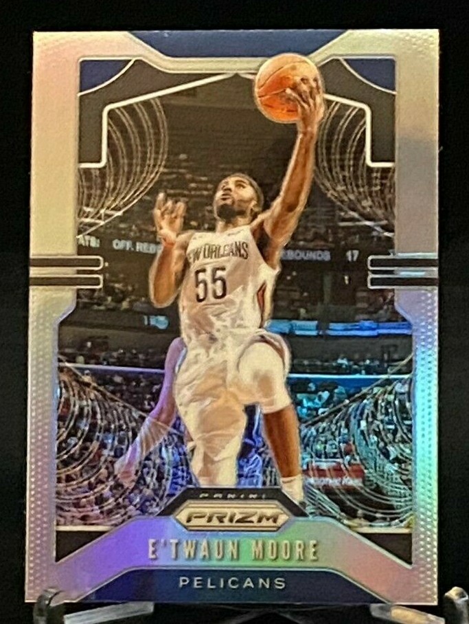 2019-20 Prizm Prizms Silver #174 E'Twaun Moore New Orleans Pelicans