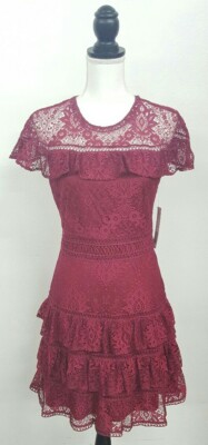 gianni bini red lace dress Gianni Bini Women's Dresses