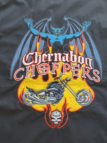 Disney Villains Chernabog Choppers Embroidered Button Up Short Sleeve Shirt Med - Picture 2 of 10