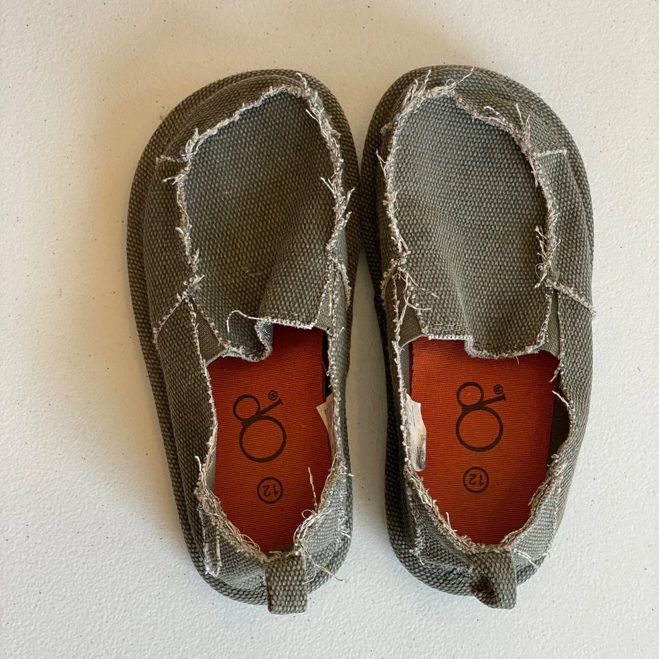 Sapato Slip On Op Ocean Pacific Meninos Crianças Tamanho 12 After the Beach Lona Verde - Imagem 4 de 4