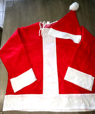 mens 3 PC SANTA CLAUS COSTUME ONE SIZE FITS MOST PANTS TOP HAT FUN WEAR