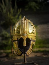 Medieval Knight Brass Helmet Lord of The Rings Helmet, Battle Warrior Helmet