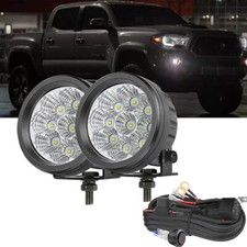 2pc 3.5 Round Led Driving Off Road Spot Light Bar Pods Work Fog 4wd Wiring 12v