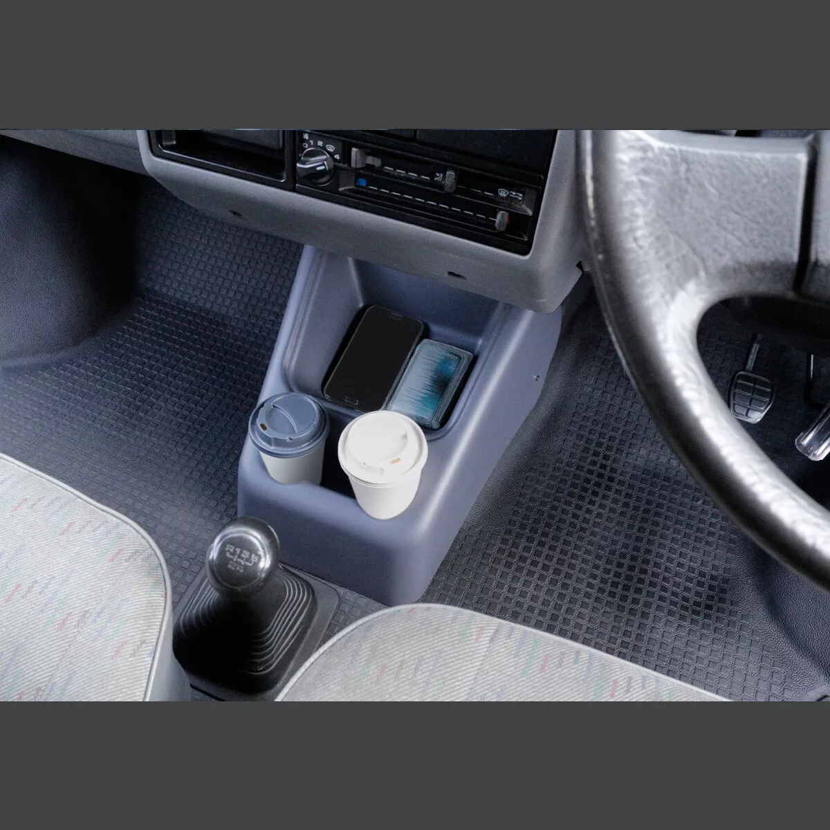 VW T4 Centre Console with cup holders Dubplastics Grey Transporter
