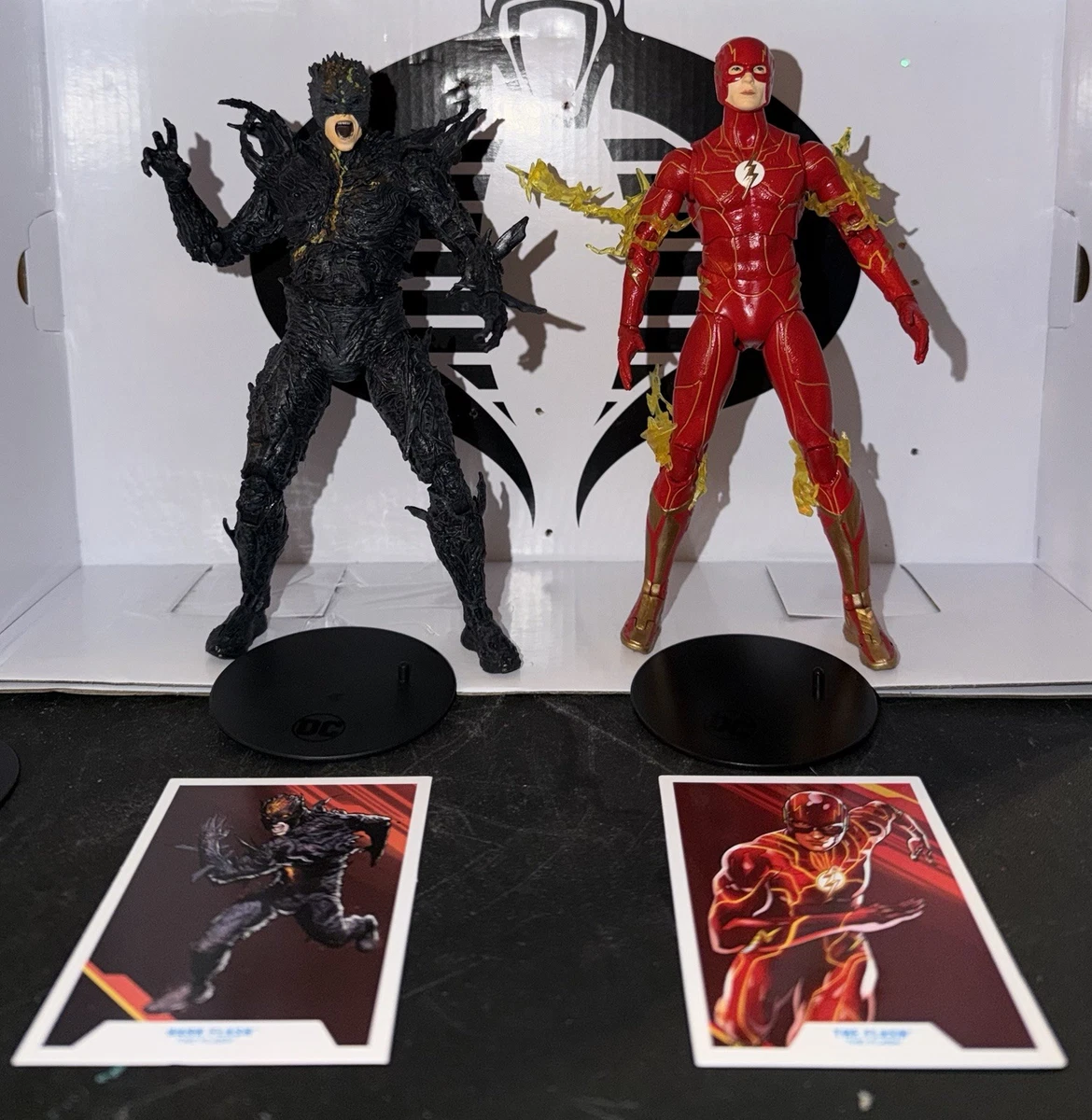 DC MCFARLANE MULTIVERSE “THE FLASH” MOVIE FLASH & DARK FLASH! LOOSE & COMPLETE