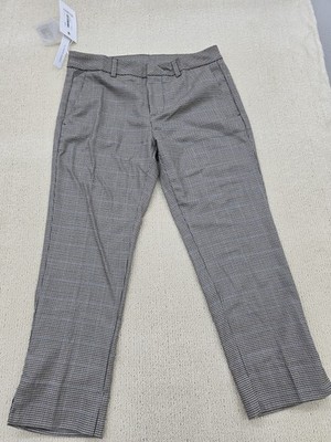 Reiko Laura ausgefallene graue Hahnentritt Zigarettenhose Gr. 27 Damen Neu mit E
