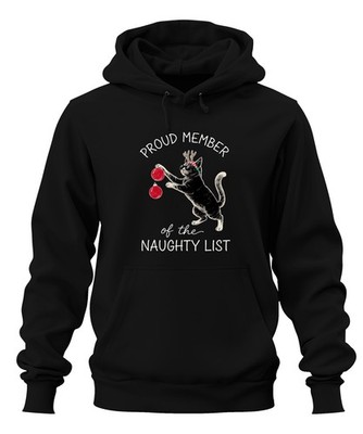Proud Member of the Naughty List weihnachtskatze katzenliebhaber Unisex Hoodie K