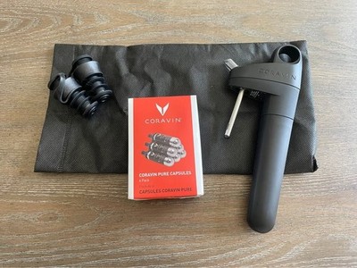 Coravin Pivot Plus Wine Preserver / Aerator System with 5 Argon Capsules
