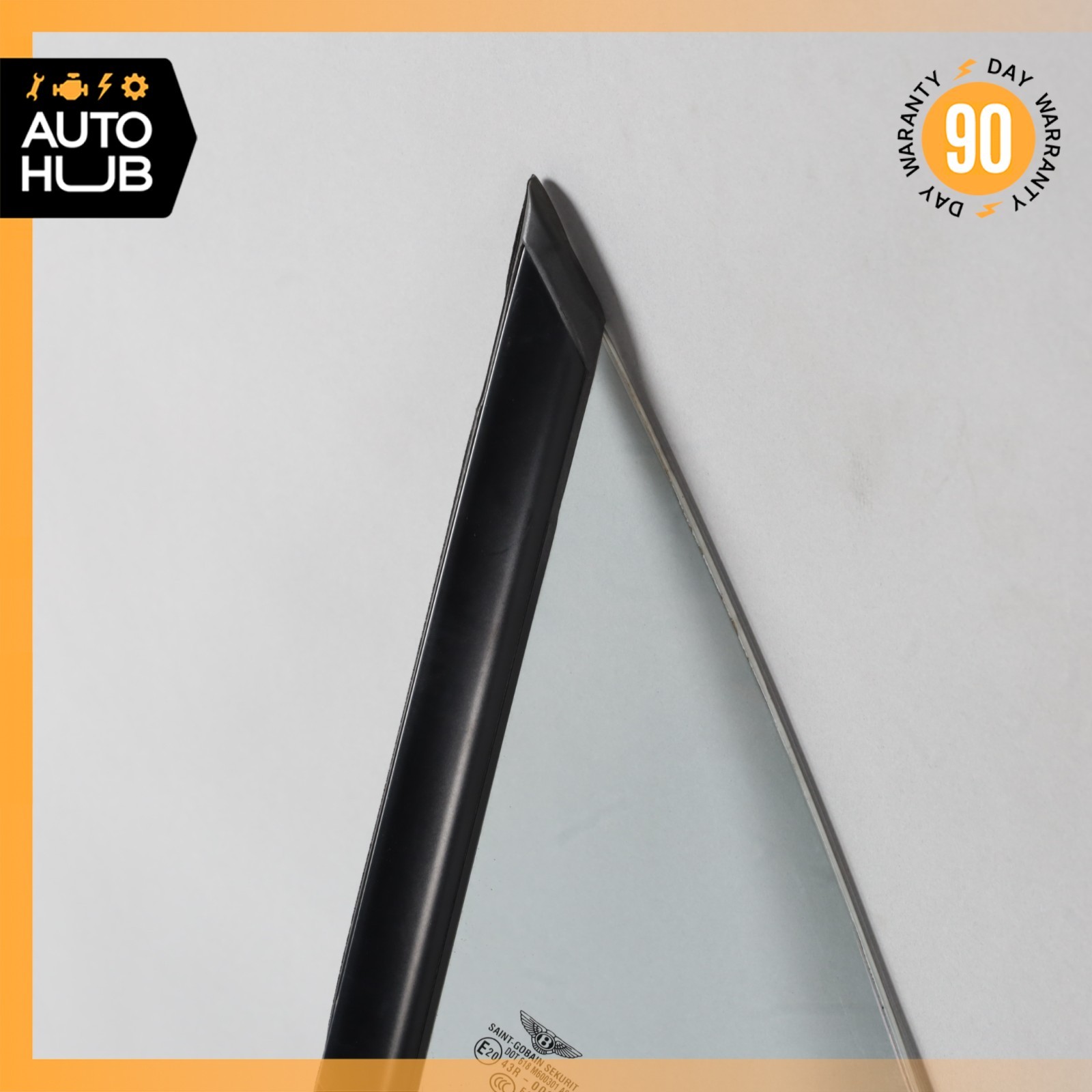 03-10 Bentley Continental GT Coupe Front Right Side Door Vent Window Glass OEM