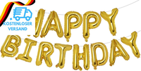 Gold Happy Birthday Ballon Girlande 16 Zoll Gold Folie Happy Birthday Folienball