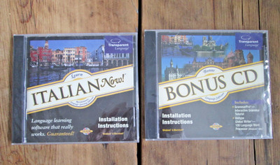 Learn Italian Now! CD Language Learning Software 2000 + BONUS CD Installation