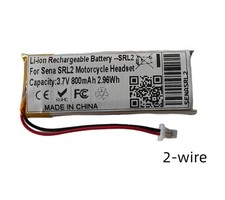 Replacement 2-wire Battery For Sena SRL 2 Motorcycle Headset SRL2 800mAh