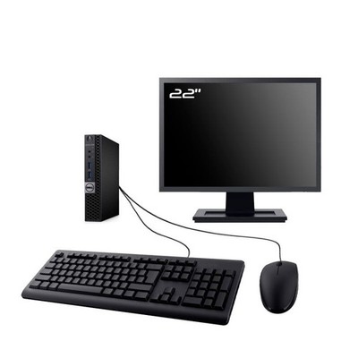 PC Dell Optiplex 5050 Micro Bildschirm 22 '' Intel G4400T RAM 16Go SSD 240Go W11