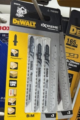 DeWALT DT2219-QZ XPC Bi-Metal Jigsaw Blade Set T101BRF 100x10x30mm (3 pcs)