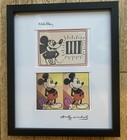 Andy Warhol & Keith Haring "signiert" Mickey Mouse Portraits (1981) gerahmt.
