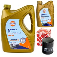 MotoröL Set Gulf Formula FS 5W-30 6 Liter + ÖLfilter FüR Opel Vectra B 1.7 TD