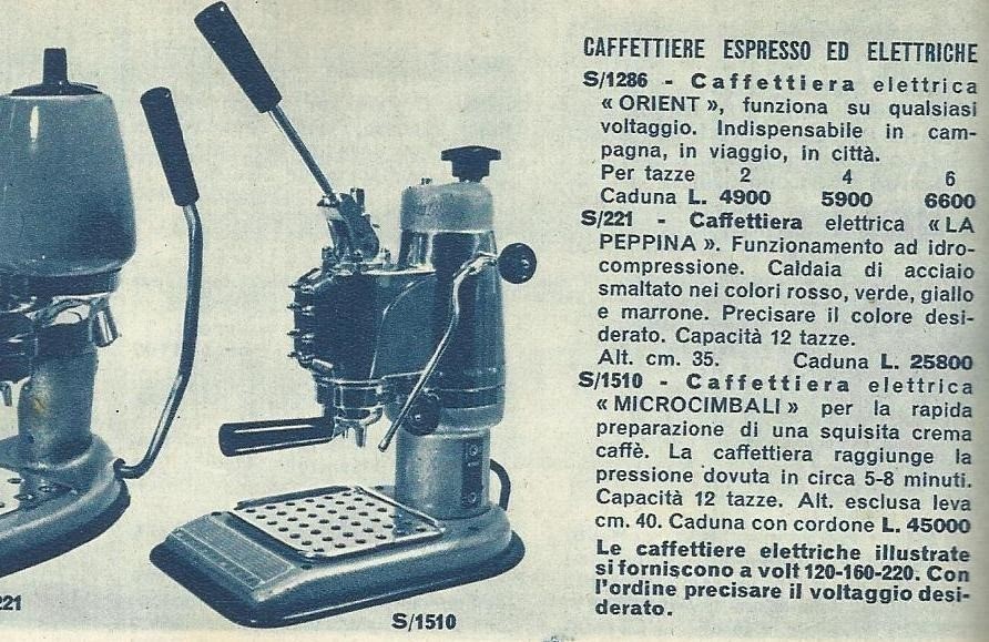 1960s La Cimbali “ microcimbali ” v2.0 Vintage 1961 La Cimbali Microcimbali Espresso Machine S/1510