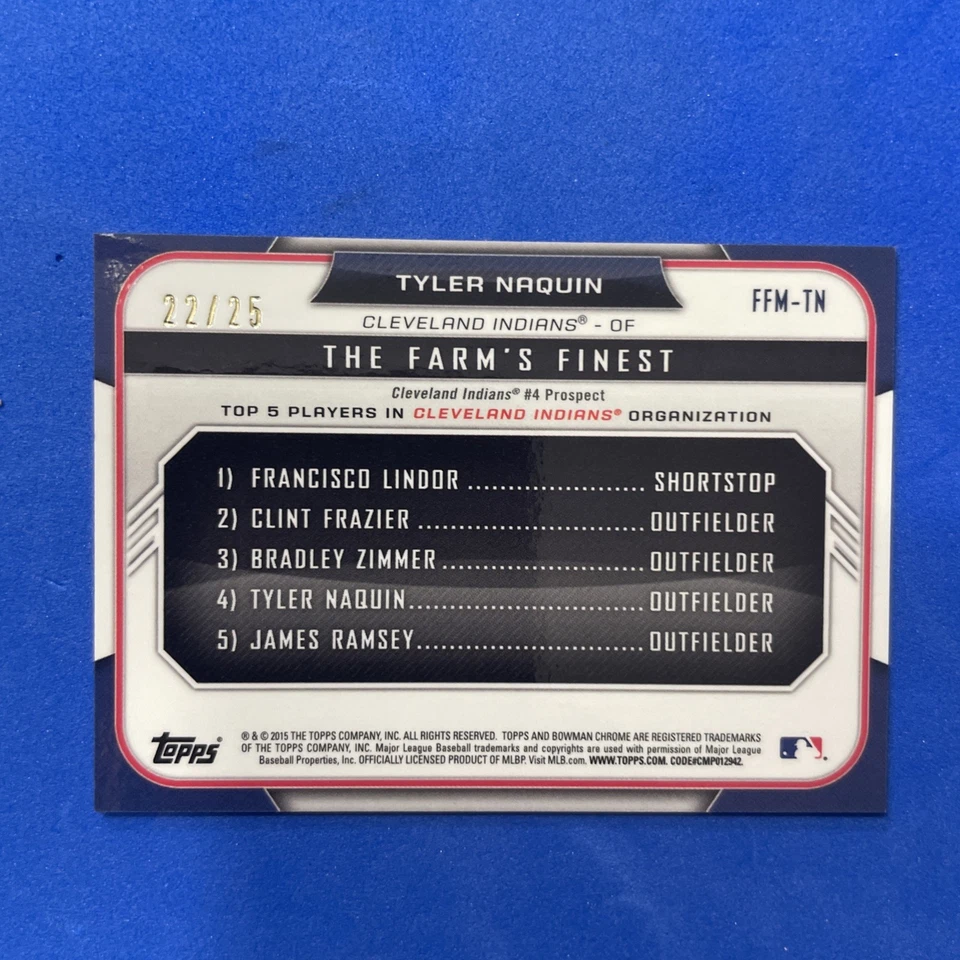 2015 Bowman The Farm's Finest Minis #FFM-TN Tyler Naquin 22/25 - Image 2 of 4