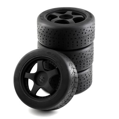 4Pcs 1/7 RC Car Rubber Wheels Rim Tire Hex For ARRMA INFRACTION 6S ARA109001