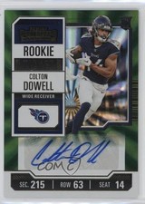 2023 Panini Contenders Rookie Opening Kickoff Ticket Colton Dowell #159 Auto 4z8