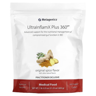 2 X Metagenics, UltralnflamX Plus 360�, Medical Food, Original Spice, 21.23 oz (