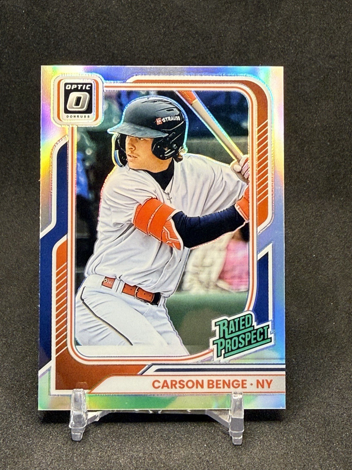 Carson Benge 2026 Donruss Optic #180 Silver Prizm New York Mets RC