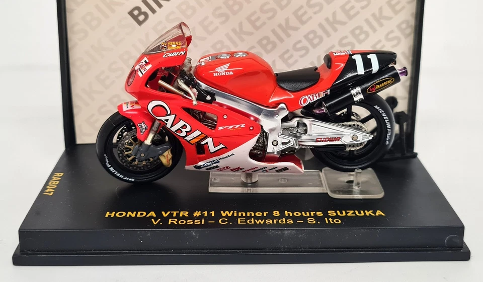 Ixo 1/24 Honda VTR #11 победитель 8H Suzuka V. Rossi, C. Edwards, S. Ito модель велосипеда - Изображение 3 из 4