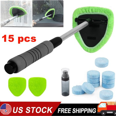 #ad 15x Windshield Cleaner Wand Microfiber Car Inside Window Cleaning Tool Anti Fog $6.95