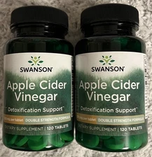 240 Tab Apple Cider Vinegar Double-Strength 200 mg Diet Detox Weight Loss