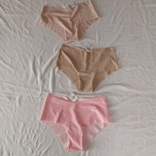 Victoria's Secret PINK Seamless No-Show Cheeky Panties Size S Lot of 3 NWT