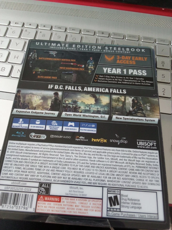 PS4 Ultimate Edition Steelbook Tom Clancy's The Division 2 - Image 2 of 4