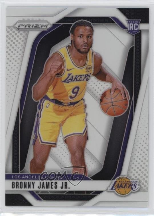 2024-25 Panini Prizm White Prizm 66/175 Bronny James Jr #243 Rookie RC 8d9