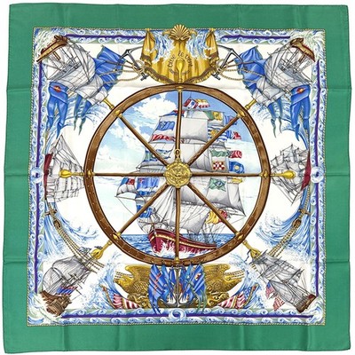 Hermes HERMES Scarf Carre 90 vive le vent Let the Wind Blow Women s Brand Silk G