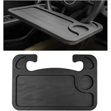 Car Steering Wheel Desk, Multifunctional Auto Seat Stand Trays for Eating Black