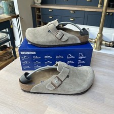 birkenstock boston taupe clogs uk size 7.5