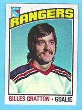 1976-77 Topps 28 Gilles Gratton New York Rangers! EXMT! *SET BREAK*