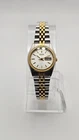 Seiko 7N83-0041 Vintage Quartz Two-Tone Fluted Bezel 24mm Day/Date Women's Watch