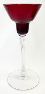 Morgantown #7660 EMPIRE 8 inch candlestick Spanish Red
