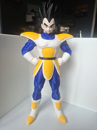 Dragon Ball Z Vegeta Plastic Action Figure, Blue/White/Yellow Anime & Manga