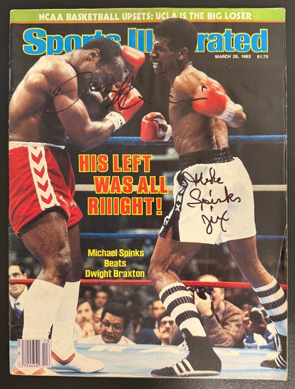 MIKE SPINKS & DWIGHT QAWI Autographed Signed 1983 Complete Sports Illustrated