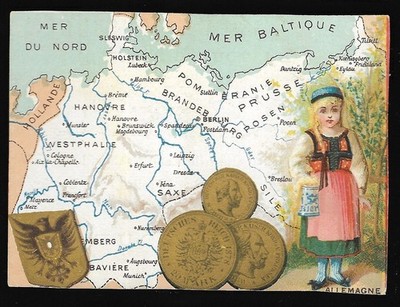 Deutschland - Land Trachtenkarte - Chromo - Trade card