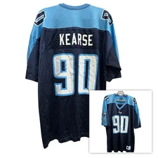 VTG Javon Kearse Tennessee Titans Jersey Champion Men’s Large (44) Blue NFL