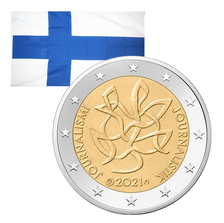 2 Euros commémorative Finlande Journalisme et communication 2021