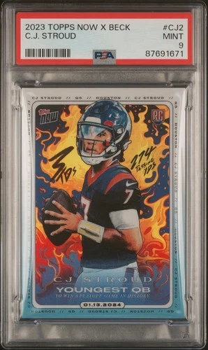 CJ Stroud - 2023 TOPPS NOW® Rookie RC Card CJ2 LIMITED EDITION PSA 9