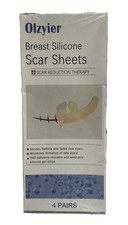Olzyier Breast Silicone Scar Sheets Scar Reduction Therapy 4 Pairs 8 Pieces