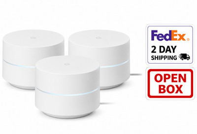 Google WiFi Mesh Router 3-Pack Whole Home WiFi System Up to 4,500 Sq Ft